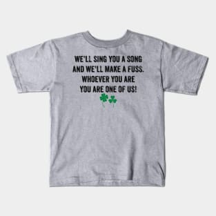 If You're Irish Come Into The Parlor Song Lyric Kids T-Shirt